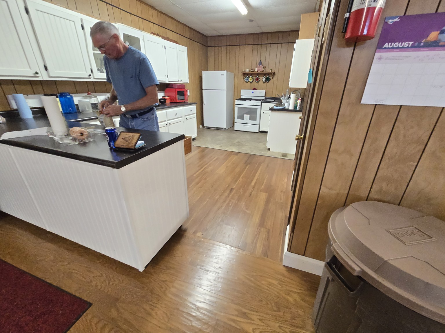 A Lodge member preparing refreshments in the kitchen at Scott County Lodge No. 670